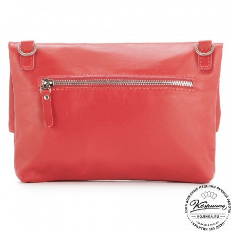 Кожаный клатч "Молли" (красный)